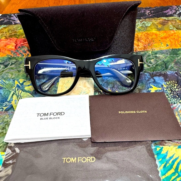 New Tom Ford Blue Light Block Square Men's Eyeglasses TF5040-B Exo MSRP $550 - Picture 1 of 11